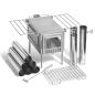 Preview: X.STOVE SIDE VIEW Zeltofen Edelstahl mit Seitenfenstern